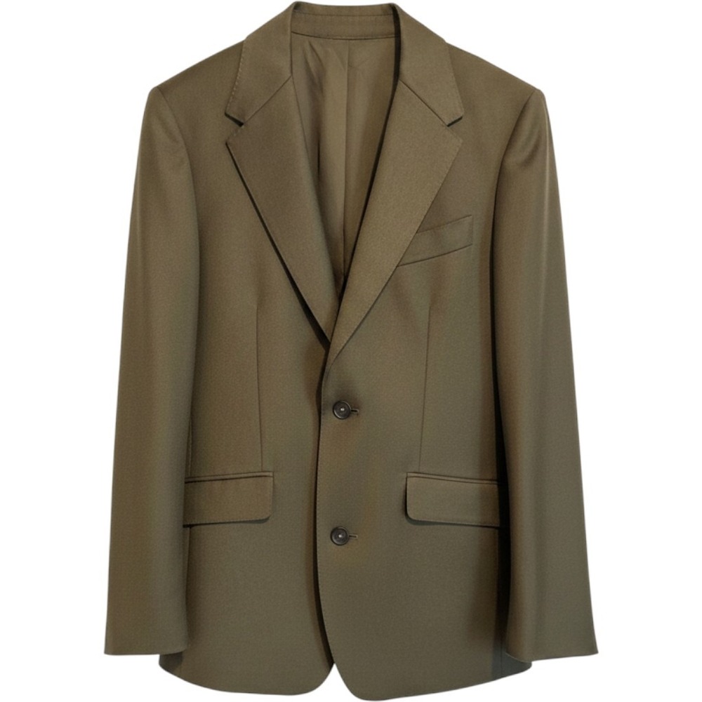 Massimo Alba M Women's Olive Green Wool Blazer Jacket Made in Italy Notch Lapel